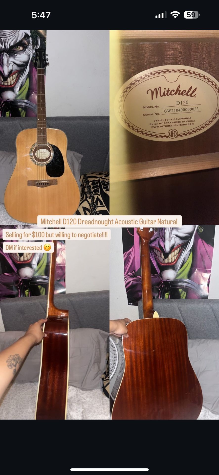MITCHELL D120 Acoustic Guitar