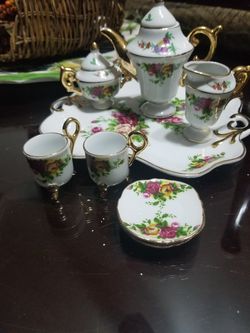 Country rose tea set