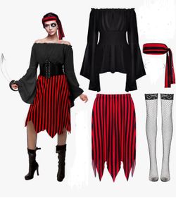 Women's Pirate Halloween Costume Set