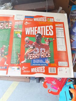 JERRY RICE 49R WHEATIES  BOX UNFOLED