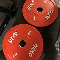 Colored Olympic Bumper Plate Weight Plates set 5 lb pounds