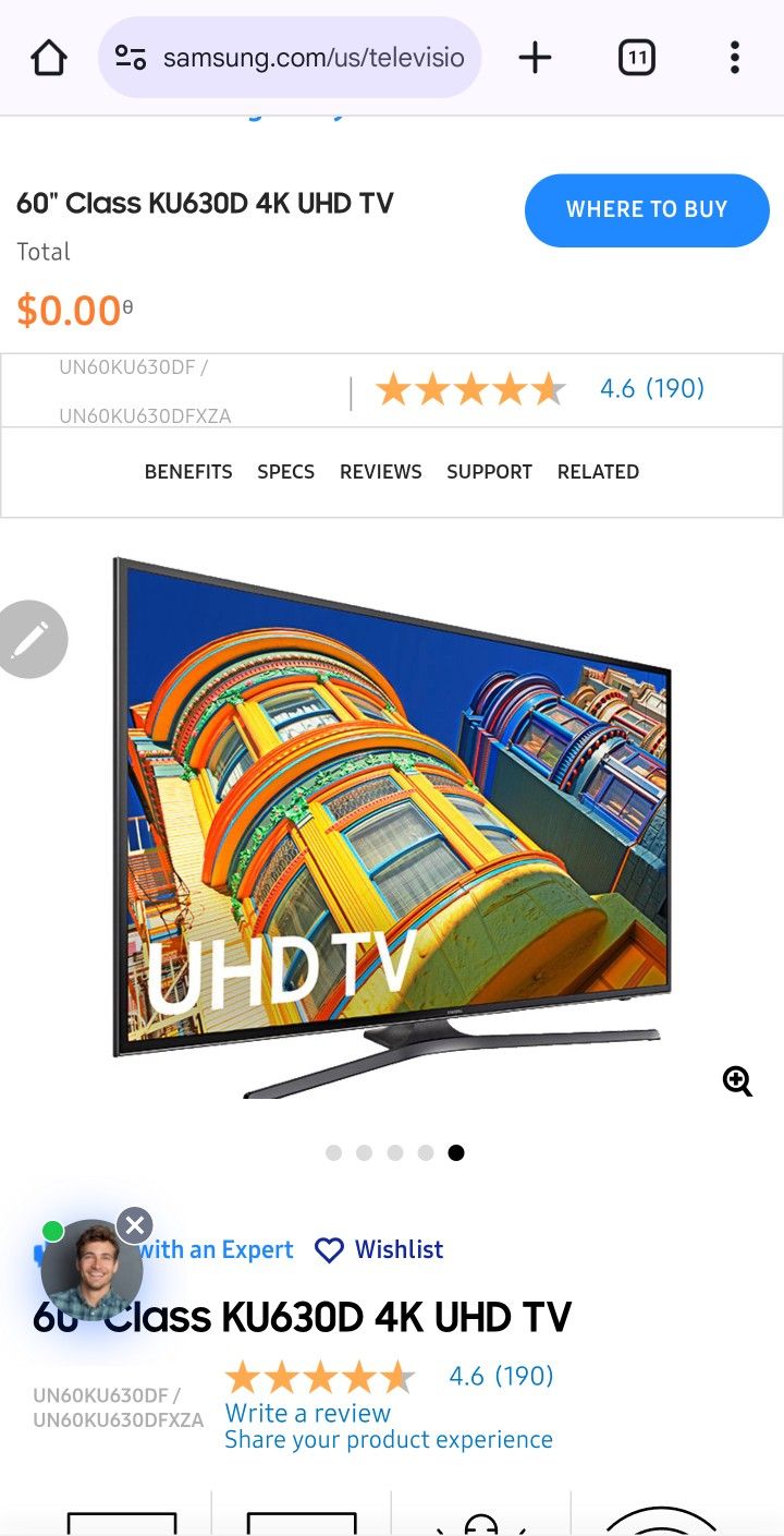 Samsung 60" 4K