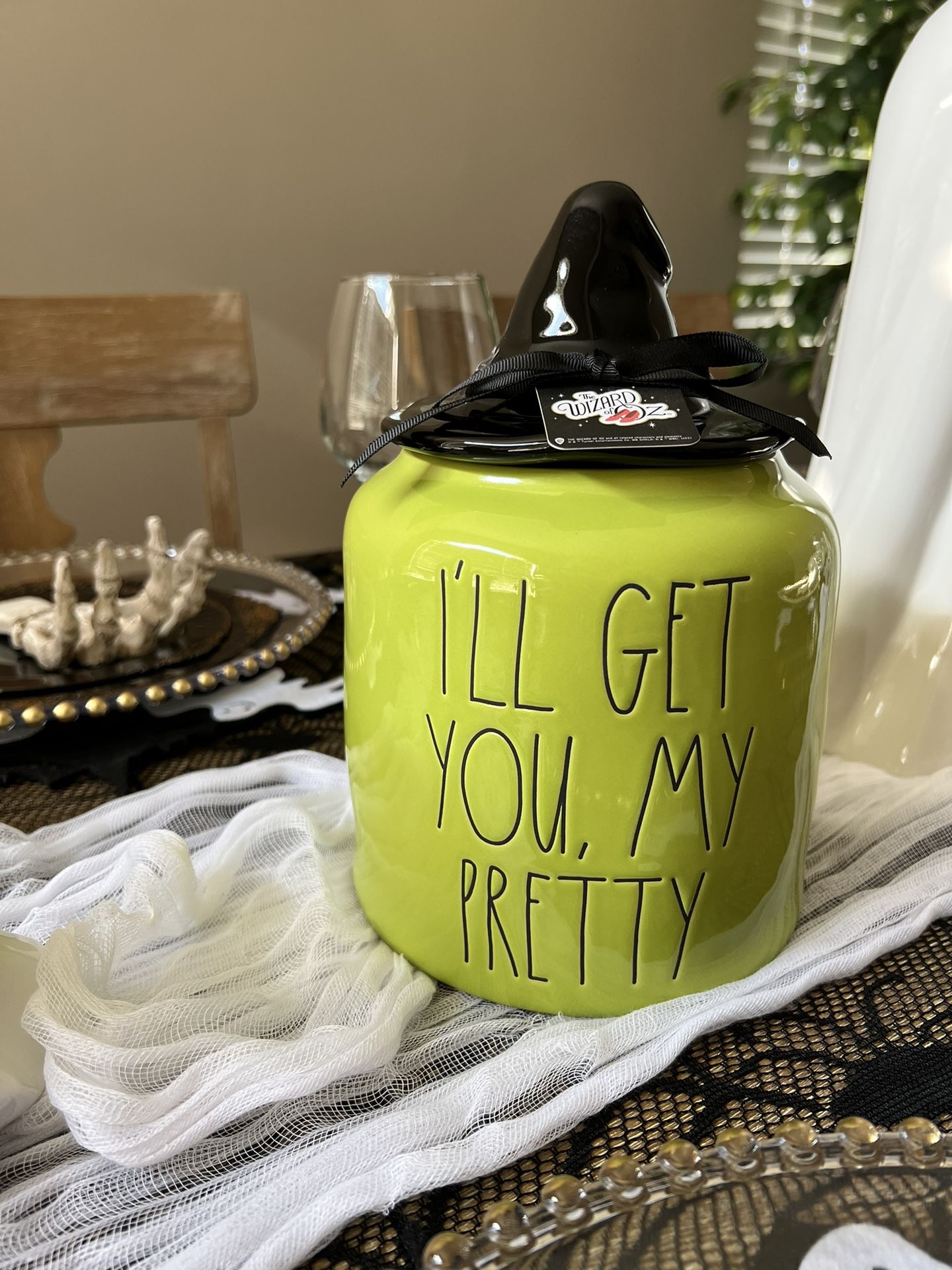 Rae Dunn Wizard Of Oz Green Canister The Wicked Witch Of The West