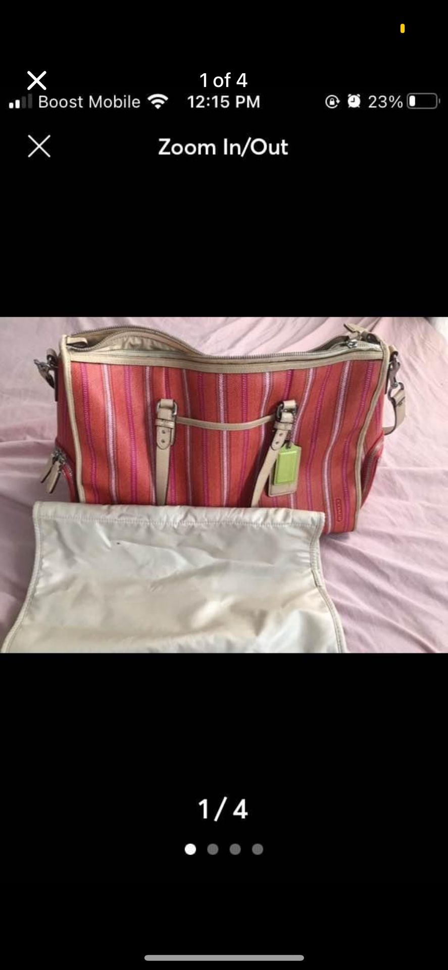 Coach Diaper Bag With Changing Pad