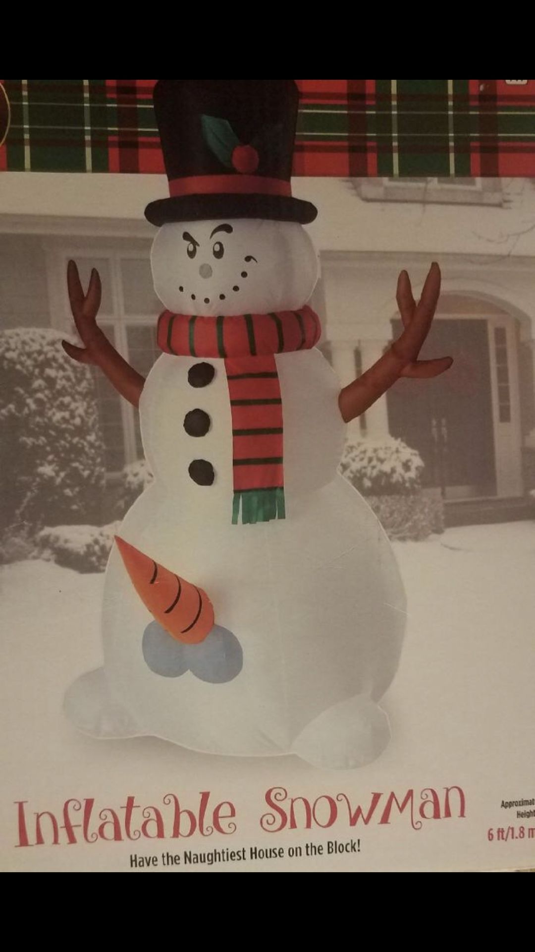 Snow man 6 ft blow up