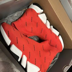 Balenciaga Speed All Over Red Size 9
