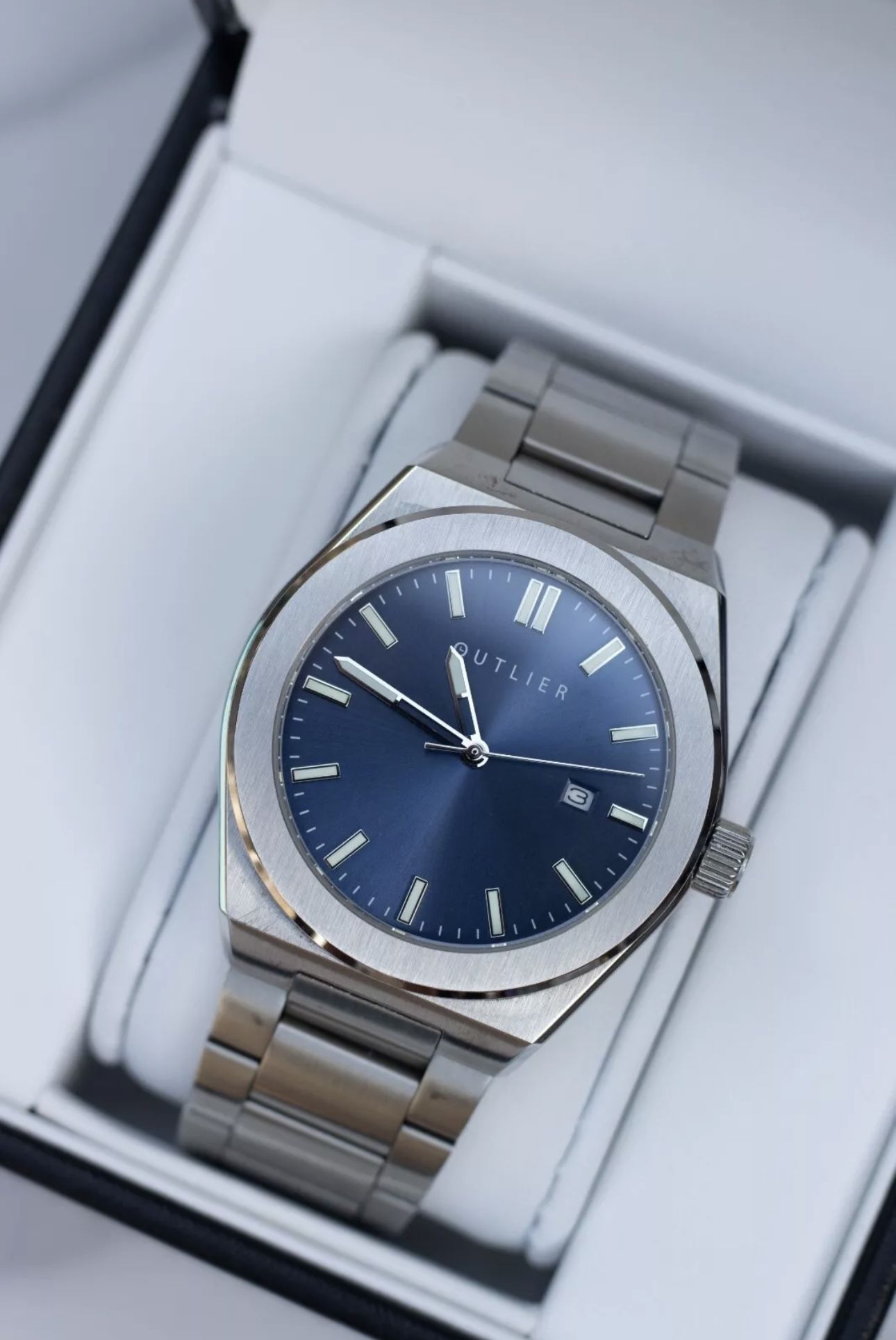 Outlier Watch Co. 42mm Stainless Steel Blue Dial