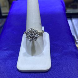 10KT White Gold Diamond Ring 