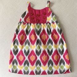 Gymboree baby girl adorable geometric cotton sundress dress size 12-18 months   Size 12-18 months   100% cotton  In good condition