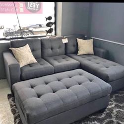 Sectional With Ottoman In Stock For Immidiate Delivery 