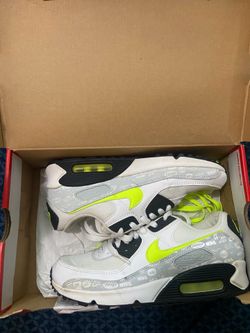 White air max 90s size 8 green grey black white extra laces