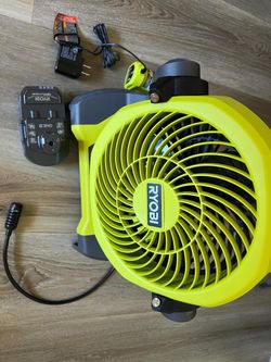 Ryobi 18v 7.5” bucket top misting fan/kit de ventilador de rociado para parte superior de cubeta