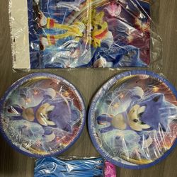 Sonic Birthday Tableware For 16 Guests