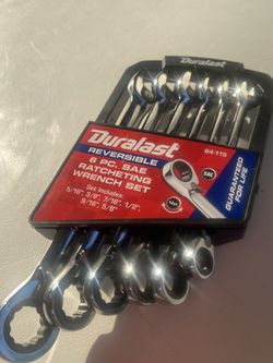 Duralast 64-115 SAE Ratcheting Wrench Set 6 Piece