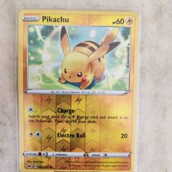Pikachu reverse holo pokemin card