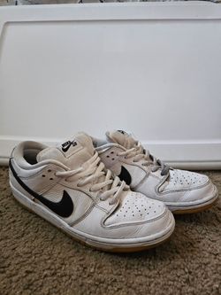 Nike SB Dunk Low White Gum Black Leather CD2563-101, 9.5M