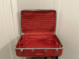 Vintage Featherlite Red Briefcase / Suitcase