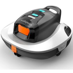 Robotic Pool Vacuum Cleaner,Portable Swimming Pool Vacuum Self-Parking Technology with LED Indicator,Ideal for Above Ground/Flat Pools up to 860 Sq.Ft