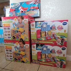 Kids Cocomelon Learning Bus/ Vtech Activity/ Nerf Toy Gun