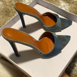 Denim Heels, Size 8