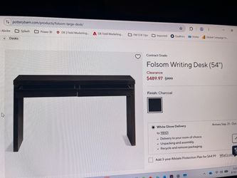 Pottery Barn Folsom Writing Desk 54’