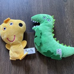 Peppa Pig Yellow Teddy Bear And George's Mr Dinosaur Plush