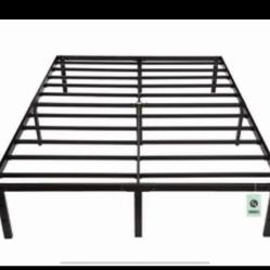 King New Heavy Duty Bed Frame with Steel Slats, Easy Assembly - 14-Inch,