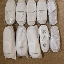 10 Pairs Of Hotel Slippers 