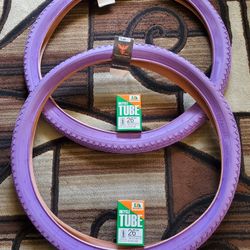 Bmx Cruiser Tires 26" Solid Purple Diamond Pattern