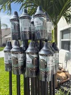 Tiki Torches - Black Steel