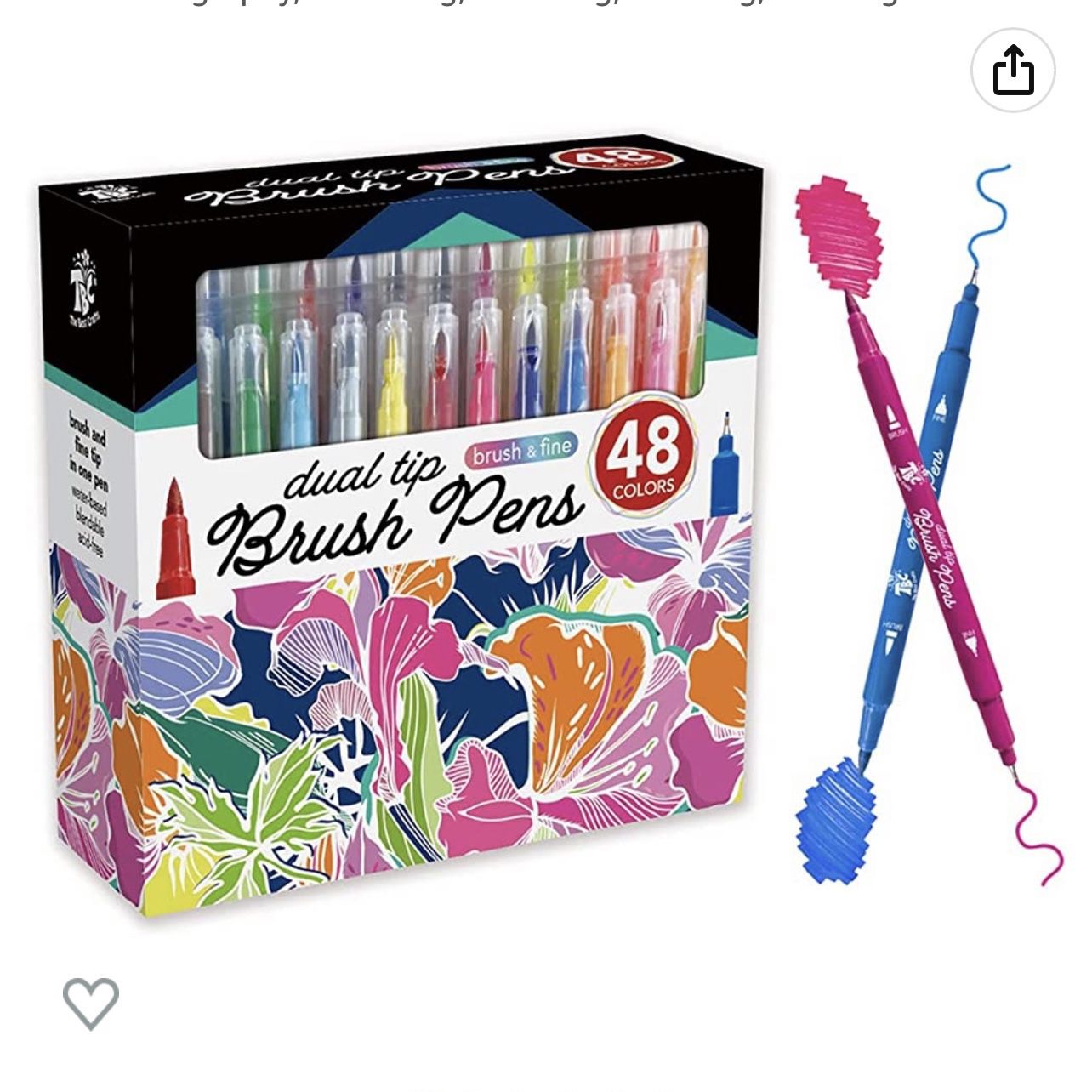 TBC The Best Crafts Dual Tip Brush Markers Pen, 48 Water Coloring Pens with  Fine Liner Tip and Brush, Art Marker for Kids Students Adult Calligraphy,  for Sale in Chino, CA - OfferUp