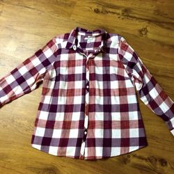Plaid Long Sleeves XL