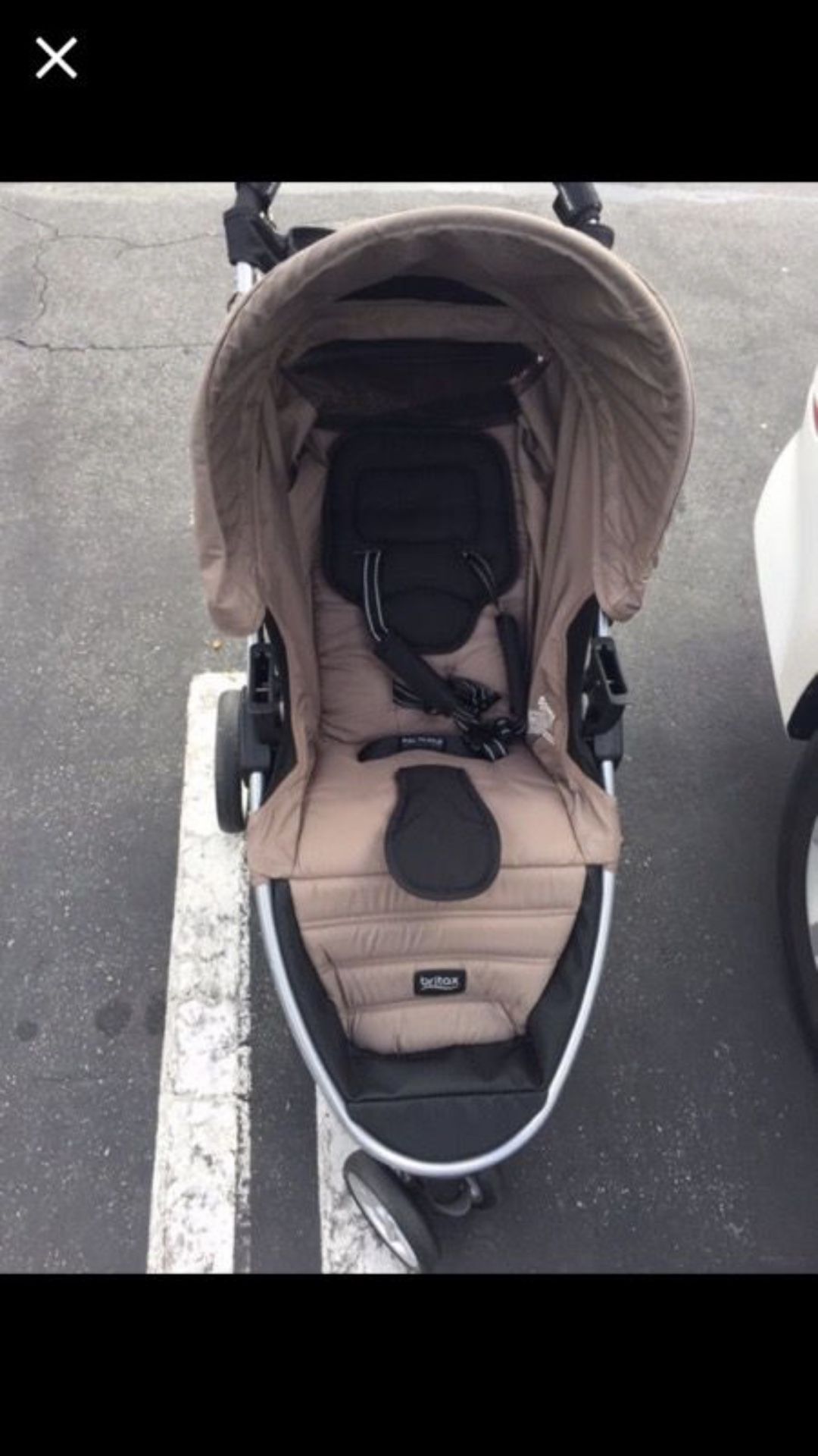 Britax stroller with tray and car seat with base