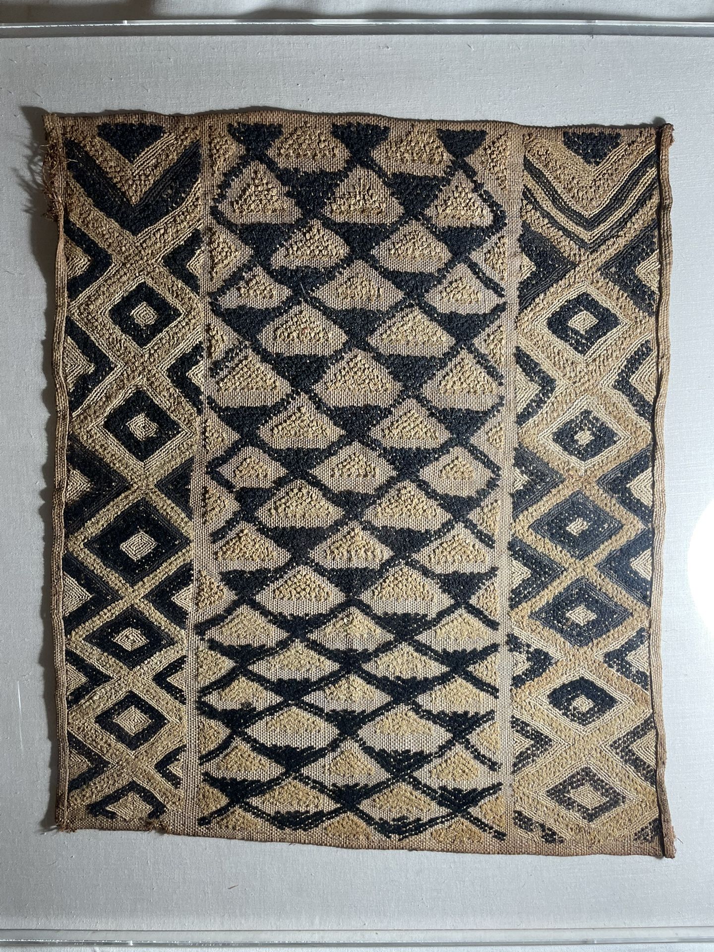 Congolese Art - Kuba Shoowa Woven Panels Framed
