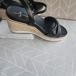 Black Espadrille Wedge 