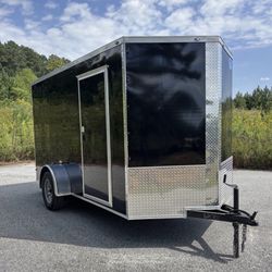 6x12 Polycore Enclosed Trailer – New/Para Negocio – No Dealer Fees