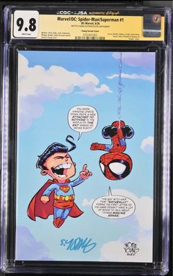 Spider-Man/Superman #1  SIGNED - CGC 9.8 - Skottie Young Autographed Virgin