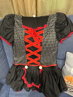 Costume Black and Red Corset Costume Dress