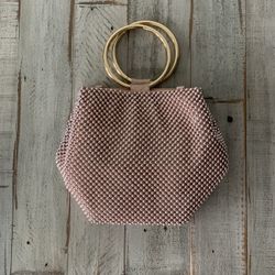 Mix No. 6 Beaded Rose Gold/Pink Evening Bag