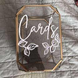 Gold Lantern Card Holder  