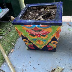 Talavera Ceramic Glazed Planter