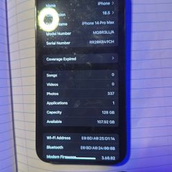 iPhone 14 Pro Max 128g Deep Purple AT&T 