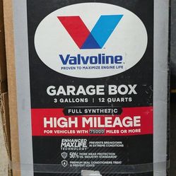 12quart garagbox SAE 0w-20 Valvoline MaxLife full synthetic oil