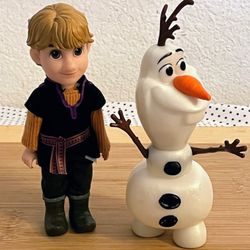 2 Disney Frozen Figures Olaf & Kristoff Doll 6”inches