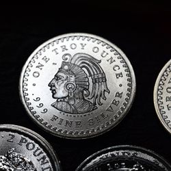 Mexican Aztec Calendar 1oz .999 Silver Rounds!