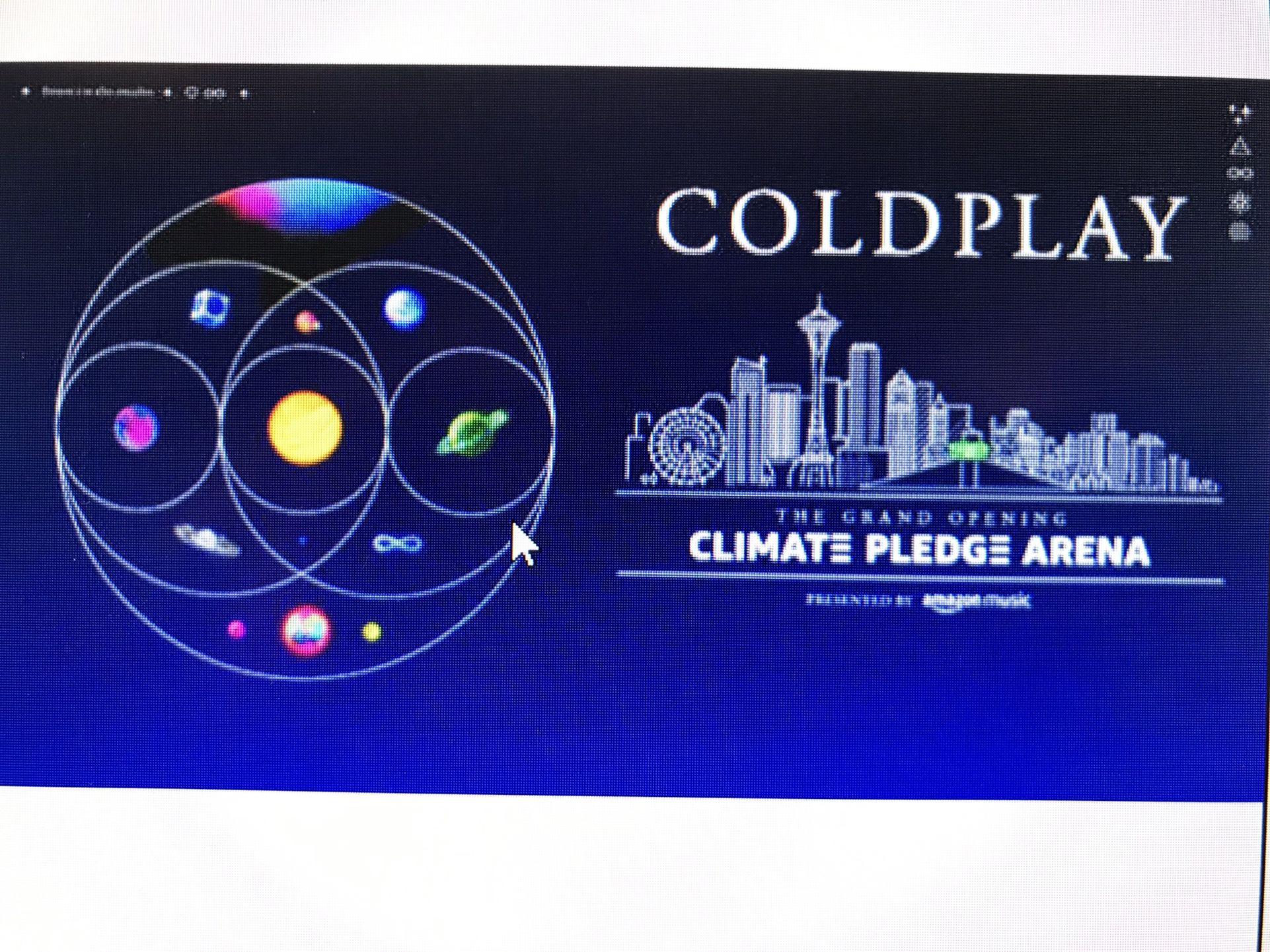 x2 COLDPLAY GA TICKETS 