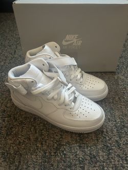 Nike Air Force 1 Mid '07 Triple White Size 8 With Box