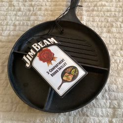 Brand New 3  Compartment Cast Iron Skillet $6