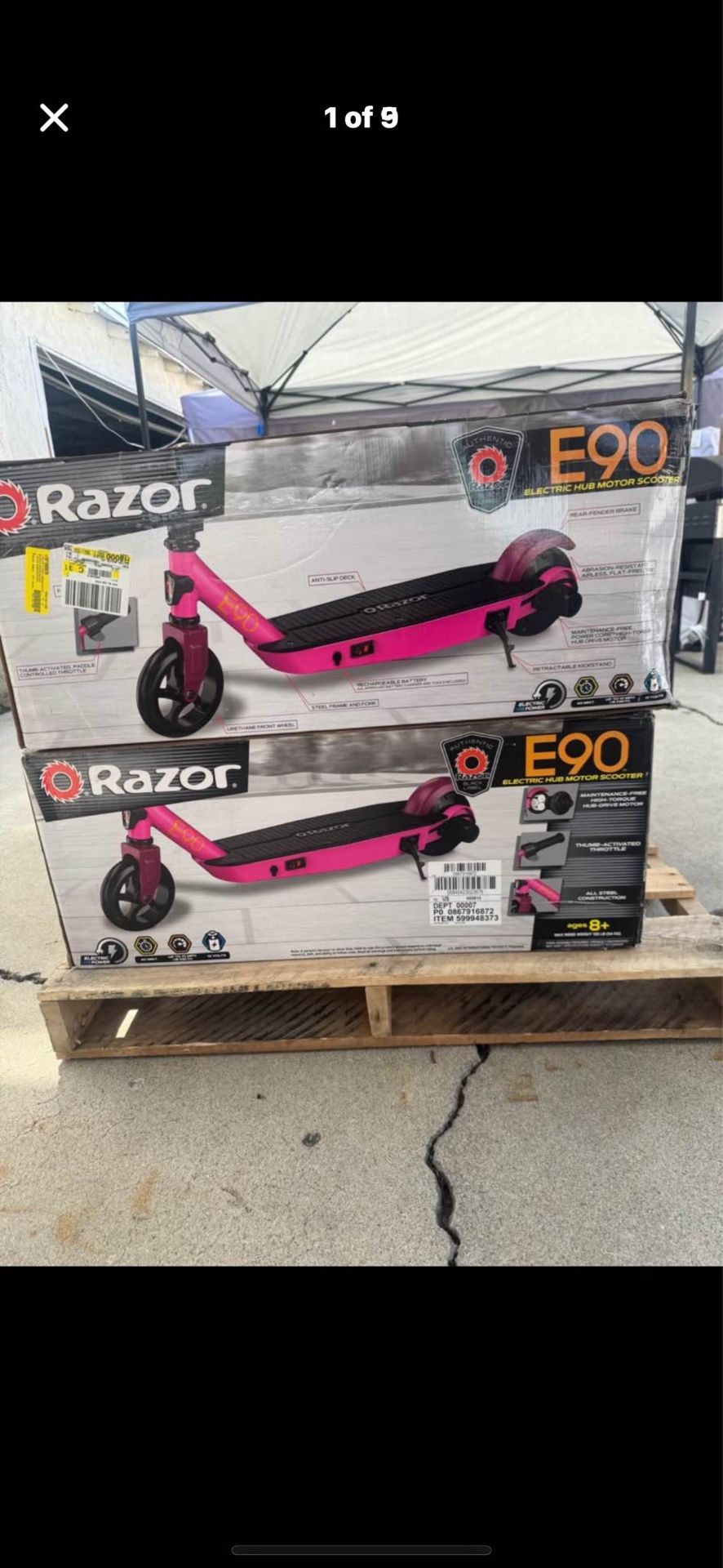 Razor Black Label E90 Electric Scooter - Green, for Child Ages 8+ and up to 120 llos, up to 10 mph