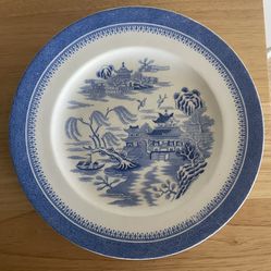 Antique Copeland, Oriental, Scene Blue And White Plate Circa 1880